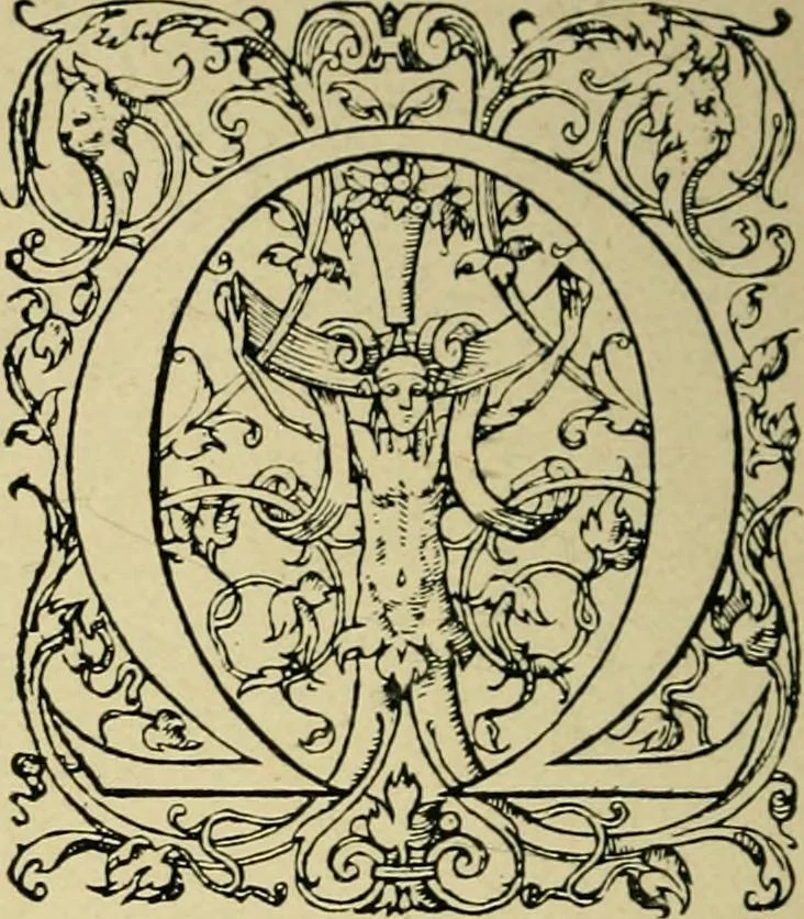 An illustration from Lettering in ornament; an enquiry into the decorative use of lettering, past, present, and possible, 1902, leaf 211