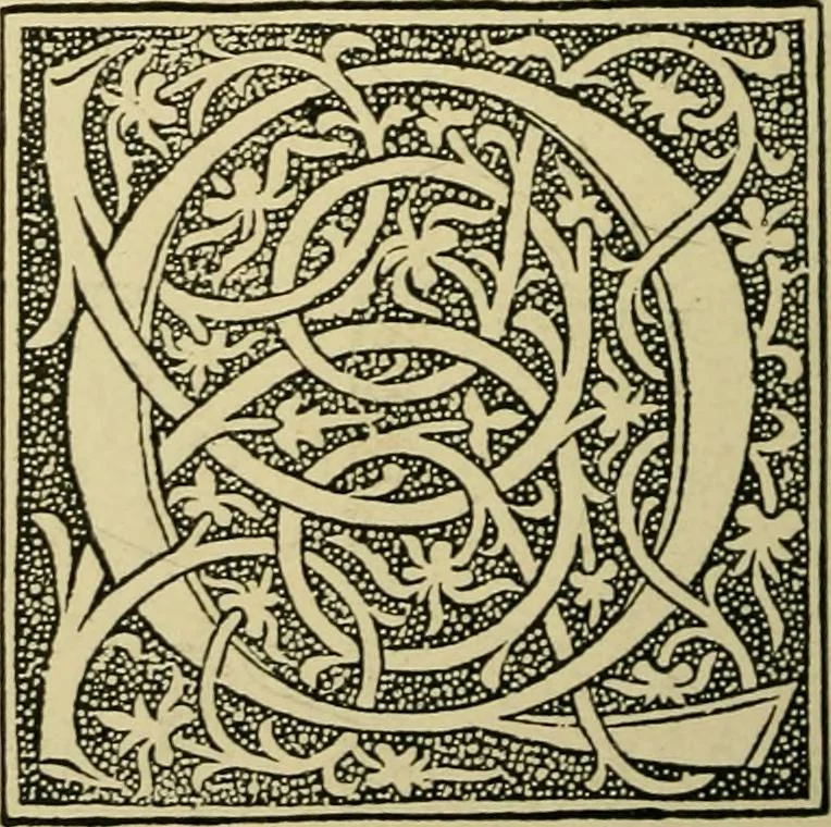 An illustration from Lettering in ornament; an enquiry into the decorative use of lettering, past, present, and possible, 1902, leaf 213