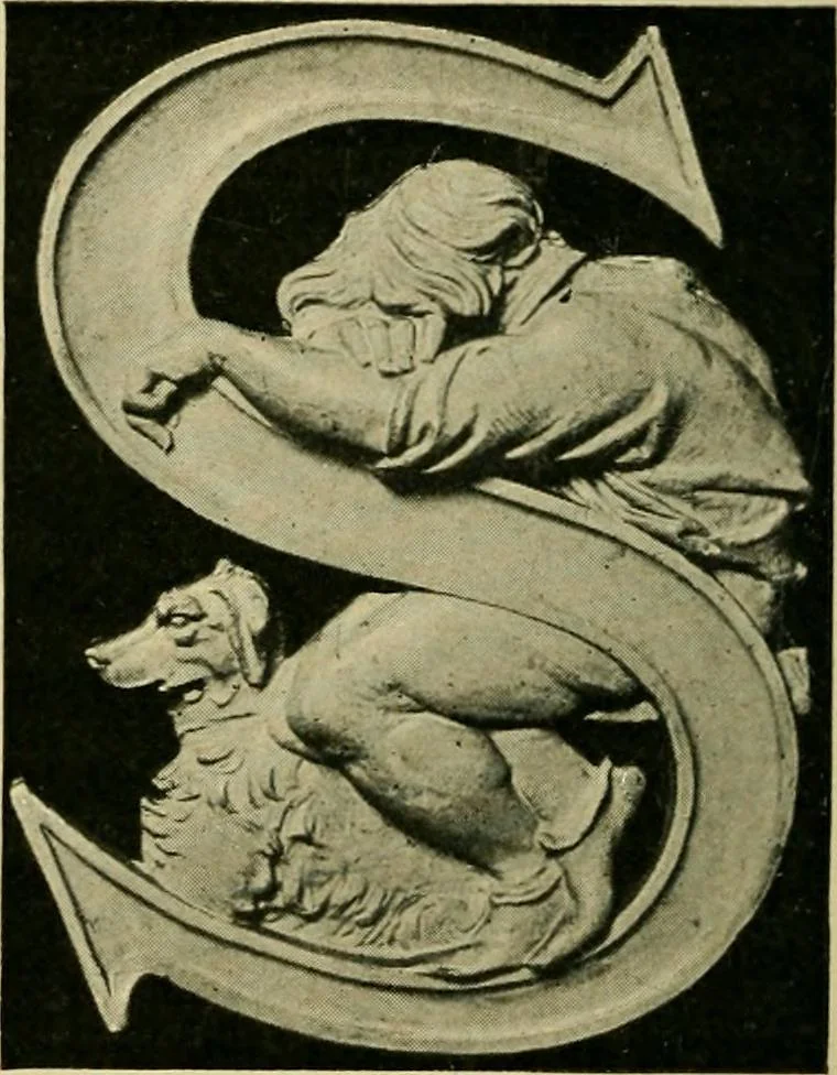An illustration from Lettering in ornament; an enquiry into the decorative use of lettering, past, present, and possible, 1902, leaf 223