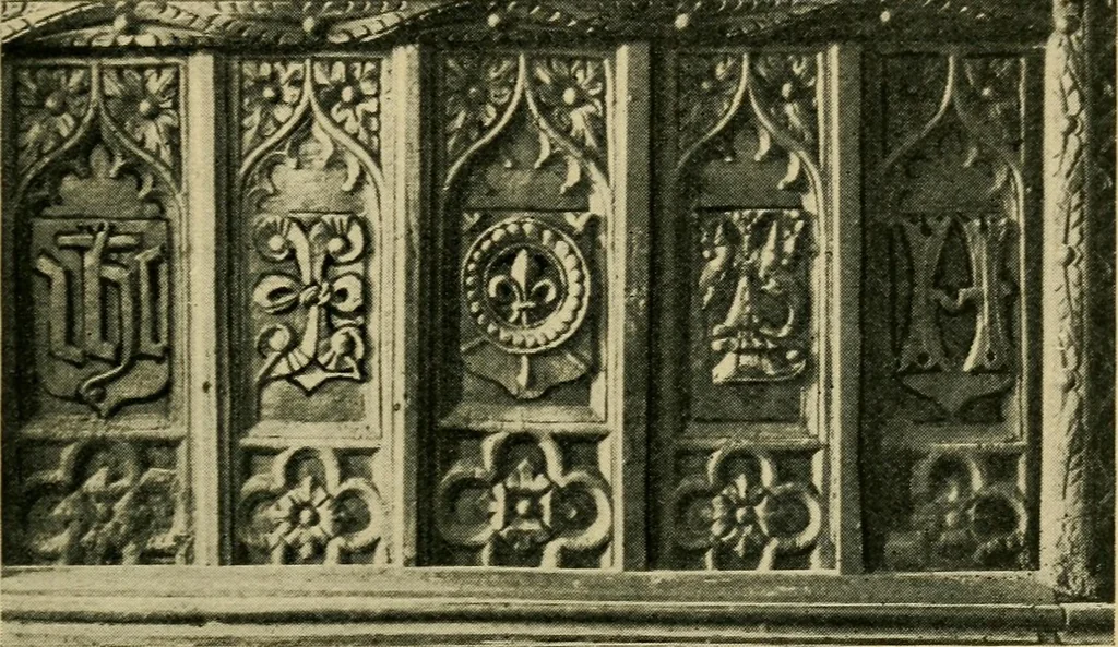 An illustration from Lettering in ornament; an enquiry into the decorative use of lettering, past, present, and possible, 1902, leaf 234