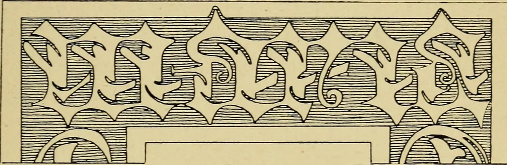 An illustration from Lettering in ornament; an enquiry into the decorative use of lettering, past, present, and possible, 1902, leaf 240