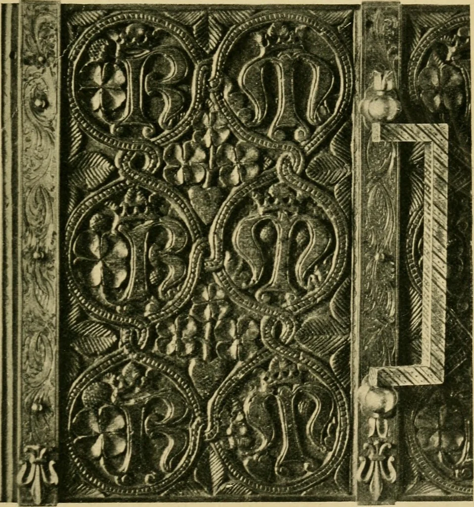 An illustration from Lettering in ornament; an enquiry into the decorative use of lettering, past, present, and possible, 1902, leaf 244