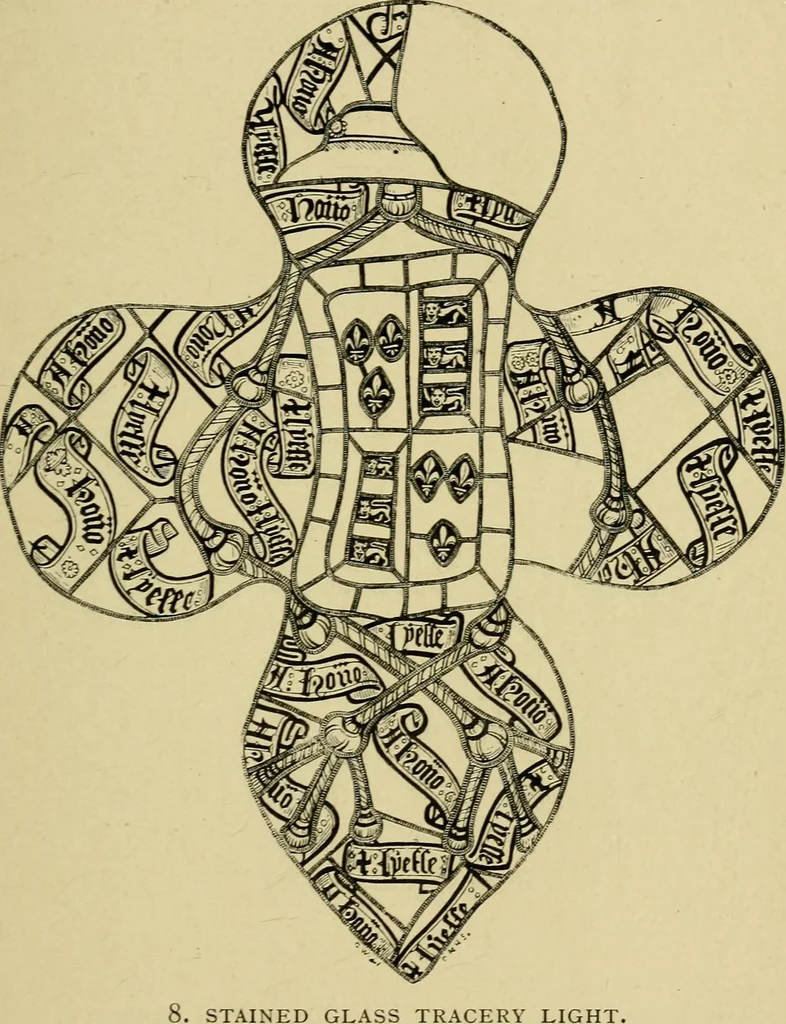 An illustration from Lettering in ornament; an enquiry into the decorative use of lettering, past, present, and possible, 1902, leaf 44