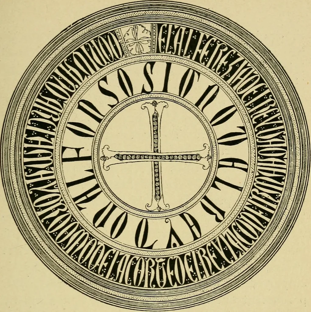 An illustration from Lettering in ornament; an enquiry into the decorative use of lettering, past, present, and possible, 1902, leaf 64