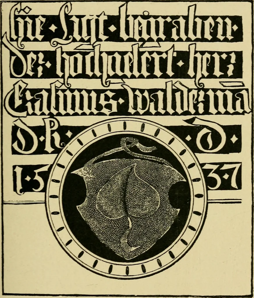 An illustration from Lettering in ornament; an enquiry into the decorative use of lettering, past, present, and possible, 1902, leaf 88