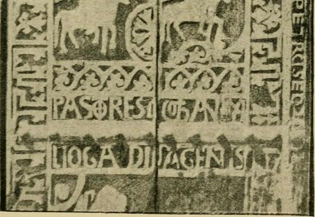 An illustration from Lettering in ornament; an enquiry into the decorative use of lettering, past, present, and possible, 1902, leaf 94