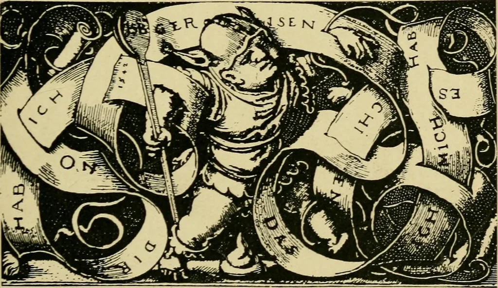 An illustration from Lettering in ornament; an enquiry into the decorative use of lettering, past, present, and possible, 1902, leaf 98