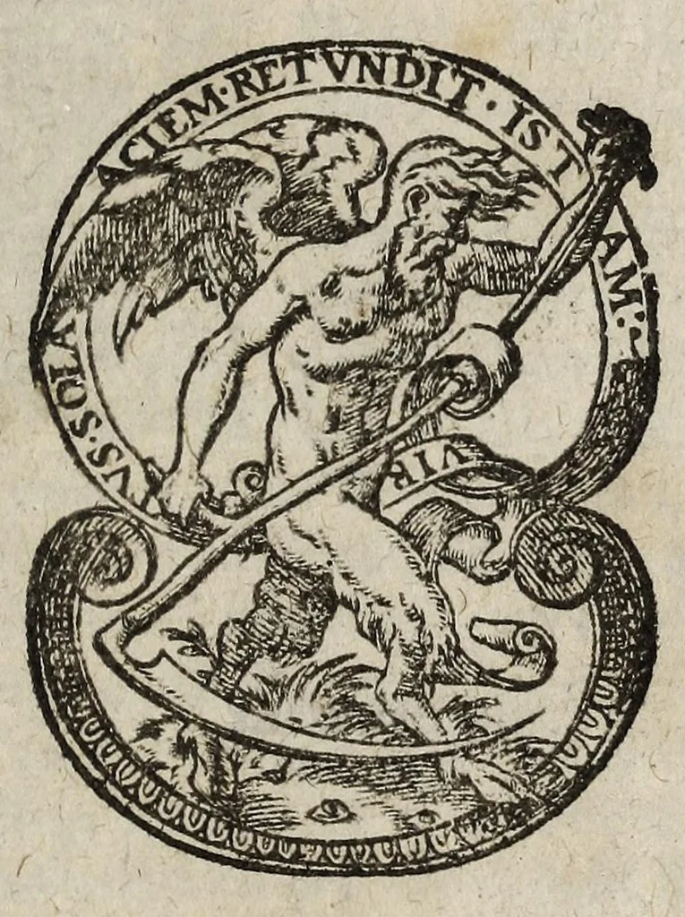 An illustration from Lettre de Monsievr Bodin., 1590, leaf 5