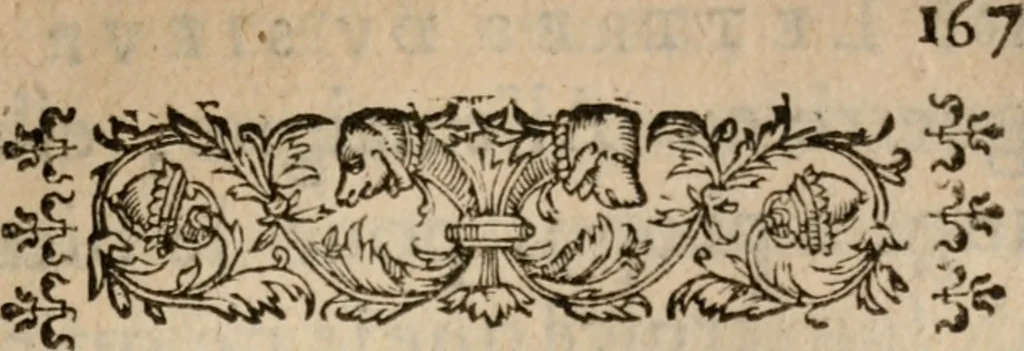 An illustration from Lettres de monsieur de Balzac, 1626, leaf 204