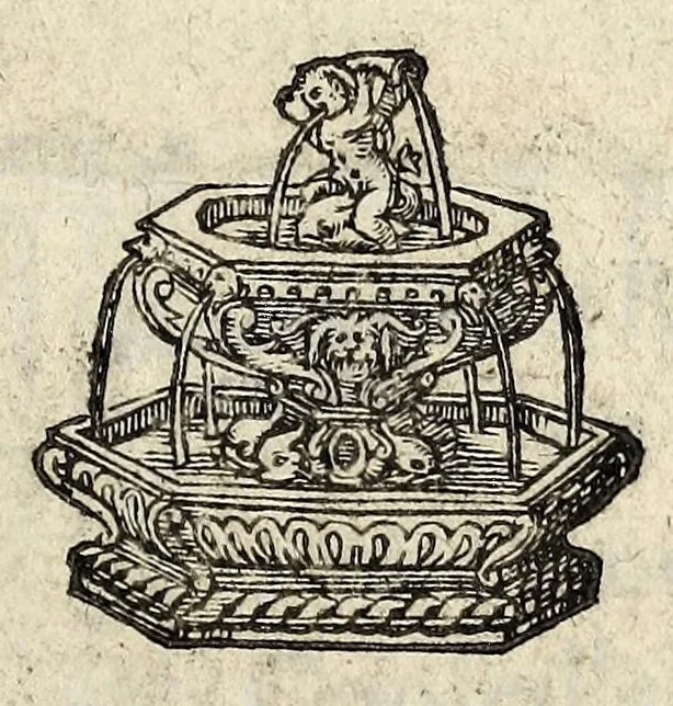 An illustration from Lettres patentes dv Roy, povr l'institution & ouuerture des grãds iours en la ville de Poictiers, pour ceste presente annee: et les seneschaussees, bailliages, & gouuernement, y resortissans. Et de l'authorité & temps d'iceux., 1579, leaf 7