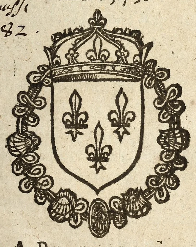 An illustration from Lettres patentes dv Roy povr la continvation des Grandz Iours en la ville de Poictiers iusques à la vueille de Noel, 1579., 1579, leaf 1