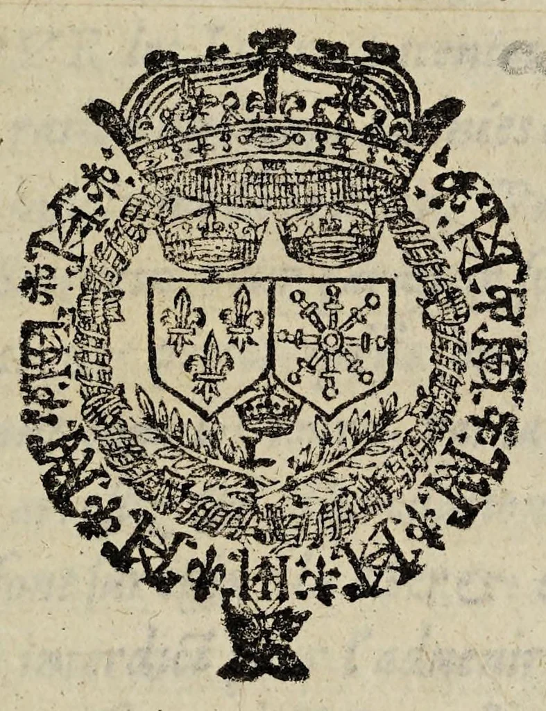 An illustration from Lettres patentes de declaration du roy, portant deffenses à tous ses subjectz de faire aucun trafficq n'y commerce au royaume d'Angleterre., 1627, leaf 5