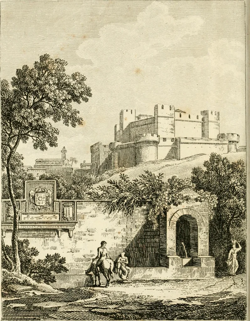 An illustration from Lettres sur l'Italie : faisant suite aux Lettres sur la Morée, l'Hellespont et Constantinople, 1819, leaf 7