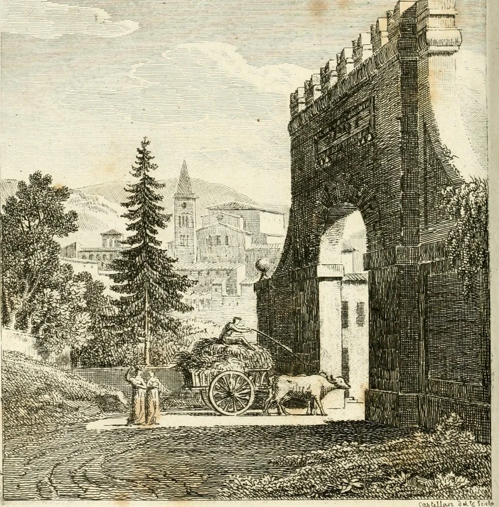 An illustration from Lettres sur l'Italie : faisant suite aux Lettres sur la Morée, l'Hellespont et Constantinople, 1819, leaf 110