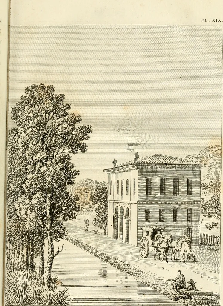 An illustration from Lettres sur l'Italie : faisant suite aux Lettres sur la Morée, l'Hellespont et Constantinople, 1819, leaf 45