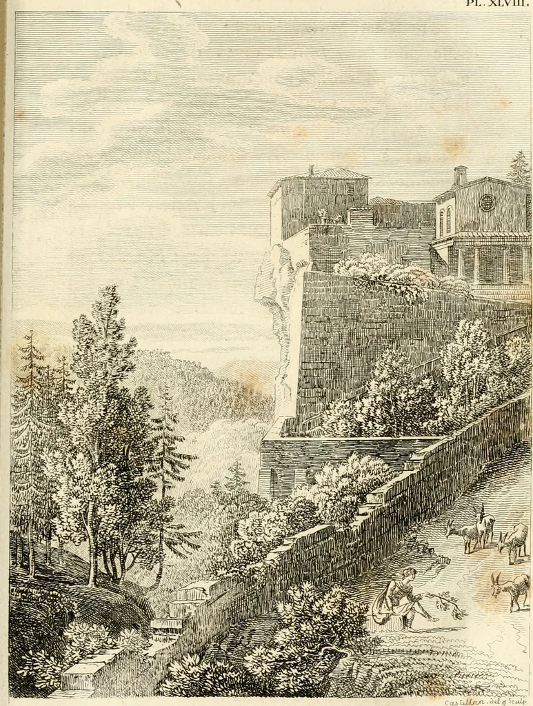 An illustration from Lettres sur l'Italie : faisant suite aux Lettres sur la Morée, l'Hellespont et Constantinople, 1819, leaf 378