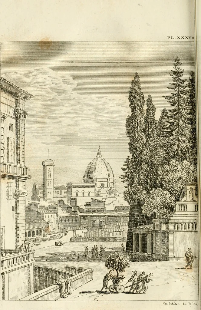 An illustration from Lettres sur l'Italie : faisant suite aux Lettres sur la Morée, l'Hellespont et Constantinople, 1819, leaf 81