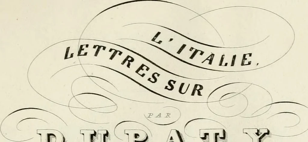 An illustration from Lettres sur l'Italie, en 1785, 1843, leaf 8