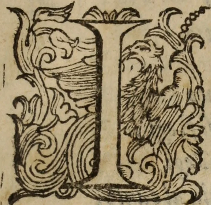 An illustration from L'Euridice, 1600, leaf 14