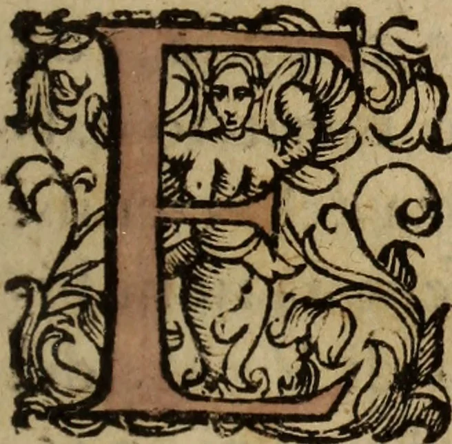 An illustration from L'Euridice, 1600, leaf 8