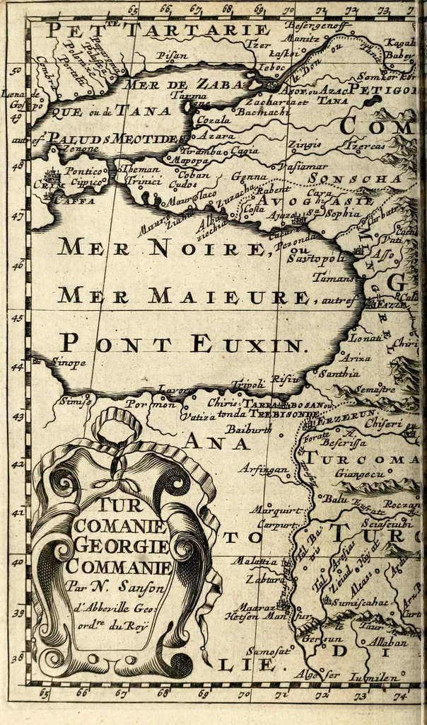An illustration from L'Europe [l'Asie, l'Afrique, l'Amerique] en plusieurs cartes, e n plusieurs cartes, et en divers traittés de geographie et d'histoire .., 1683, leaf 107