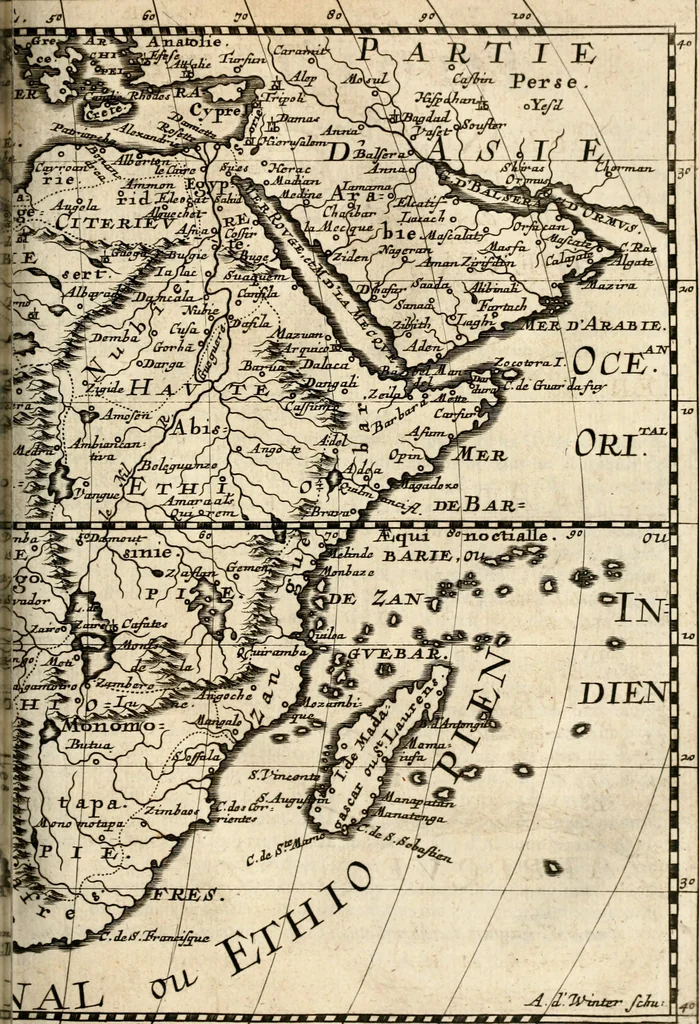 An illustration from L'Europe [l'Asie, l'Afrique, l'Amerique] en plusieurs cartes, e n plusieurs cartes, et en divers traittés de geographie et d'histoire .., 1683, leaf 250