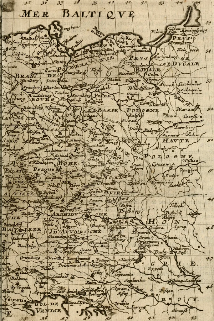 An illustration from L'Europe [l'Asie, l'Afrique, l'Amerique] en plusieurs cartes, e n plusieurs cartes, et en divers traittés de geographie et d'histoire .., 1683, leaf 36