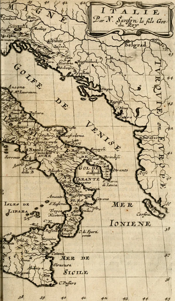 An illustration from L'Europe [l'Asie, l'Afrique, l'Amerique] en plusieurs cartes, e n plusieurs cartes, et en divers traittés de geographie et d'histoire .., 1683, leaf 48