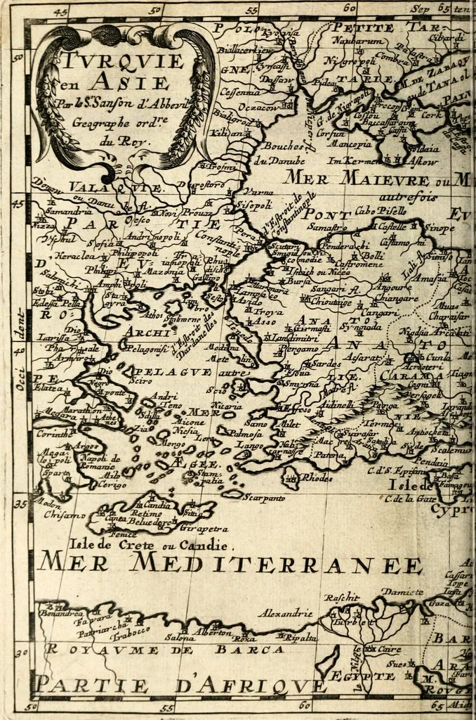 An illustration from L'Europe [l'Asie, l'Afrique, l'Amerique] en plusieurs cartes, e n plusieurs cartes, et en divers traittés de geographie et d'histoire .., 1683, leaf 81