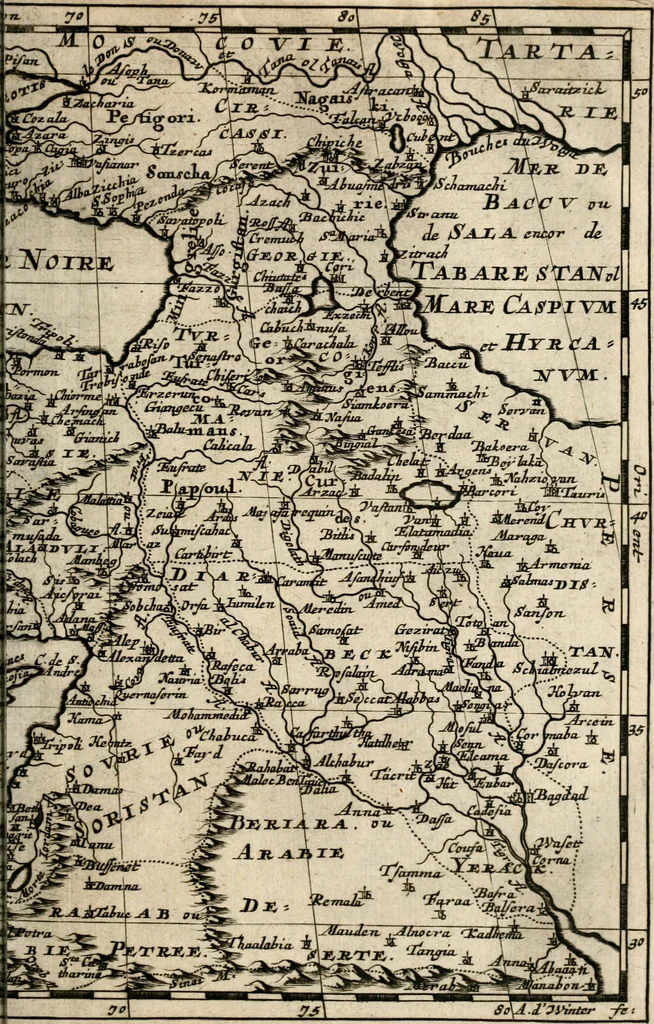 An illustration from L'Europe [l'Asie, l'Afrique, l'Amerique] en plusieurs cartes, e n plusieurs cartes, et en divers traittés de geographie et d'histoire .., 1683, leaf 82