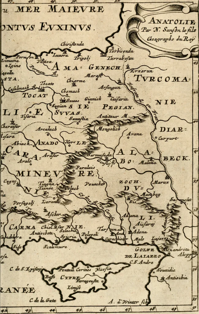 An illustration from L'Europe [l'Asie, l'Afrique, l'Amerique] en plusieurs cartes, e n plusieurs cartes, et en divers traittés de geographie et d'histoire .., 1683, leaf 86