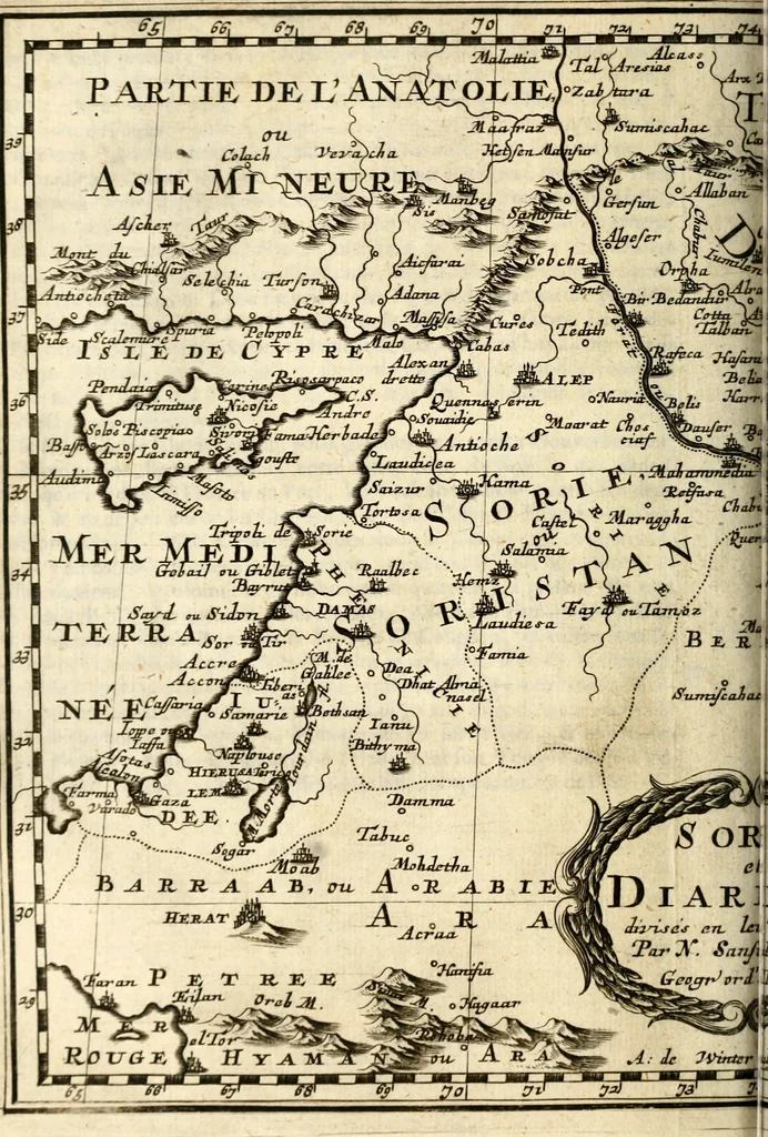 An illustration from L'Europe [l'Asie, l'Afrique, l'Amerique] en plusieurs cartes, e n plusieurs cartes, et en divers traittés de geographie et d'histoire .., 1683, leaf 95