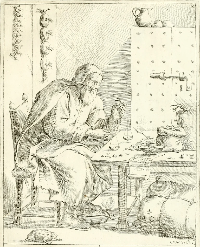 An illustration from Le ventiqvattr' hore dell' hvmana felicità : invenzione disegno ed intaglio, 1675, leaf 14