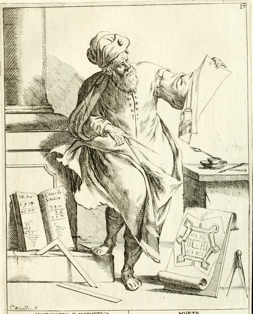An illustration from Le ventiqvattr' hore dell' hvmana felicità : invenzione disegno ed intaglio, 1675, leaf 44