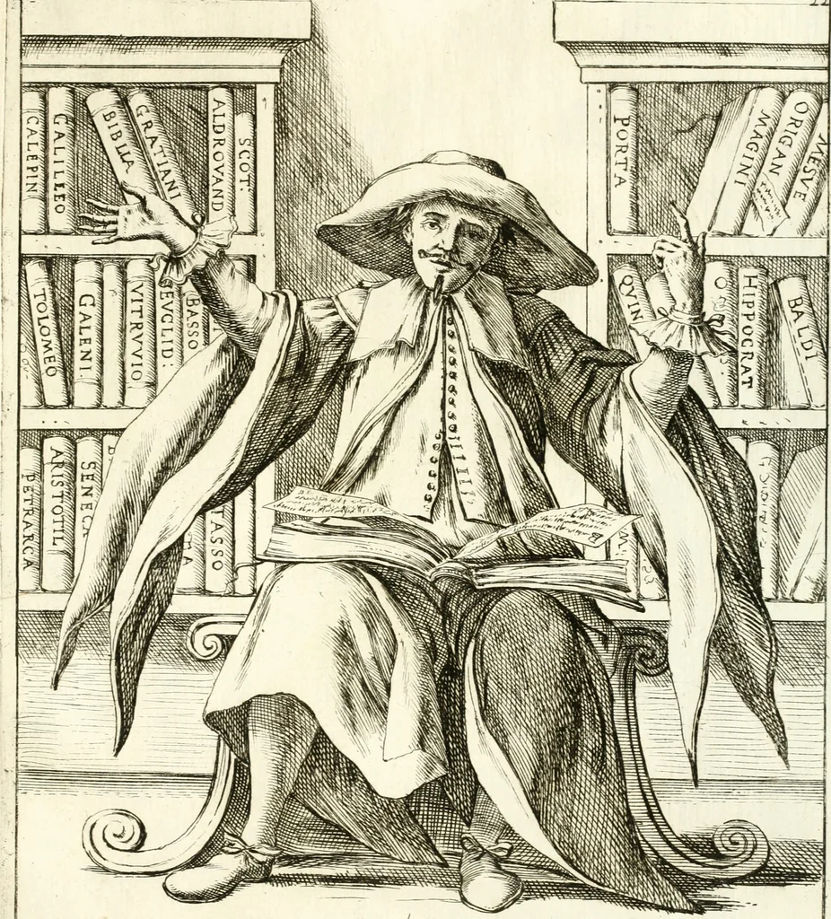 An illustration from Le ventiqvattr' hore dell' hvmana felicità : invenzione disegno ed intaglio, 1675, leaf 54
