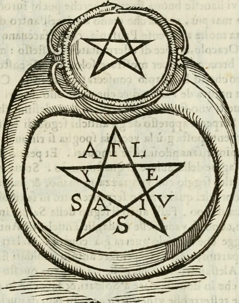 An illustration from Le vere e nove imagini de gli dei delli antichi di Vicenzo Cartari Reggiano. Ridotte da capo a piedi in questa nouissima impressione alle loro reali, & non piu per l'adietro osseruate simiglianze. Cauate da' marmi, bronzi, medaglie, gioie, & altre memorie antiche;, 1615, leaf 114