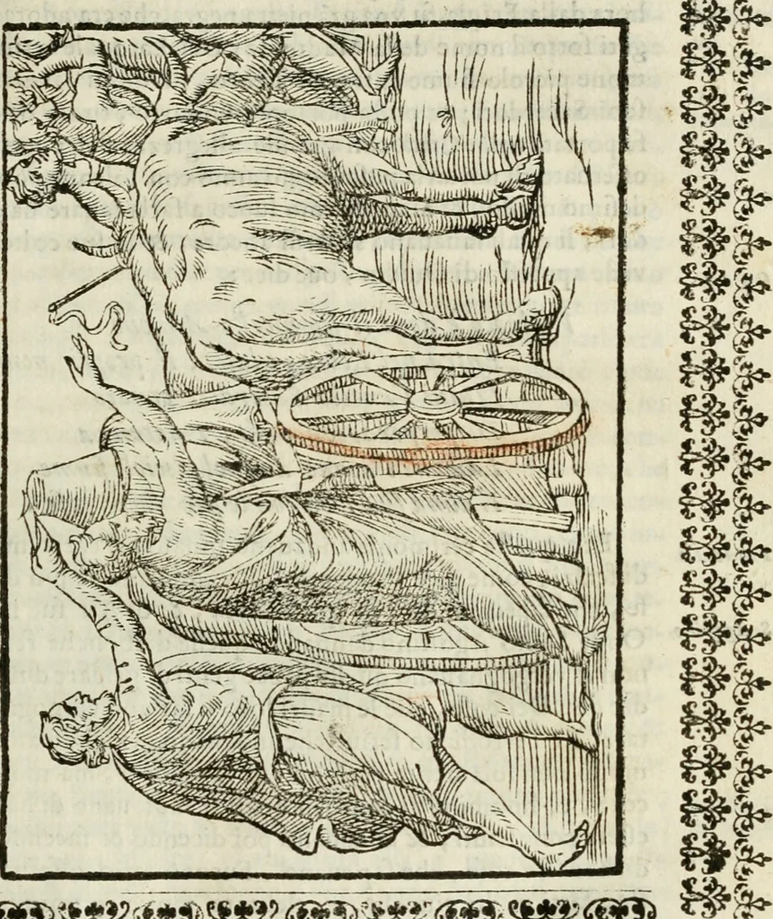 An illustration from Le vere e nove imagini de gli dei delli antichi di Vicenzo Cartari Reggiano. Ridotte da capo a piedi in questa nouissima impressione alle loro reali, & non piu per l'adietro osseruate simiglianze. Cauate da' marmi, bronzi, medaglie, gioie, & altre memorie antiche;, 1615, leaf 212