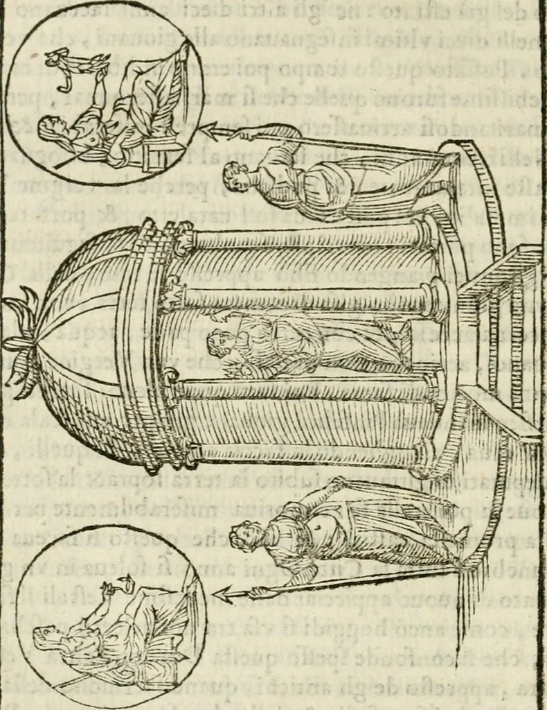 An illustration from Le vere e nove imagini de gli dei delli antichi di Vicenzo Cartari Reggiano. Ridotte da capo a piedi in questa nouissima impressione alle loro reali, & non piu per l'adietro osseruate simiglianze. Cauate da' marmi, bronzi, medaglie, gioie, & altre memorie antiche;, 1615, leaf 219