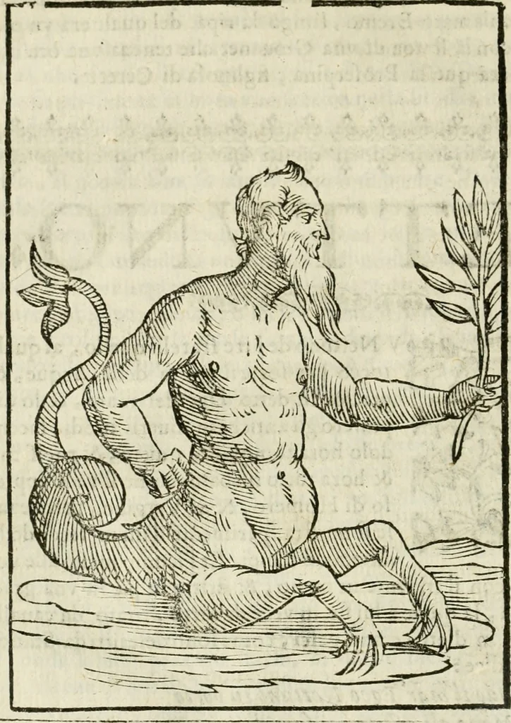 An illustration from Le vere e nove imagini de gli dei delli antichi di Vicenzo Cartari Reggiano. Ridotte da capo a piedi in questa nouissima impressione alle loro reali, & non piu per l'adietro osseruate simiglianze. Cauate da' marmi, bronzi, medaglie, gioie, & altre memorie antiche;, 1615, leaf 253