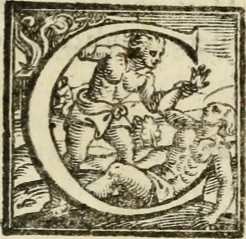 An illustration from Le vere e nove imagini de gli dei delli antichi di Vicenzo Cartari Reggiano. Ridotte da capo a piedi in questa nouissima impressione alle loro reali, & non piu per l'adietro osseruate simiglianze. Cauate da' marmi, bronzi, medaglie, gioie, & altre memorie antiche;, 1615, leaf 536