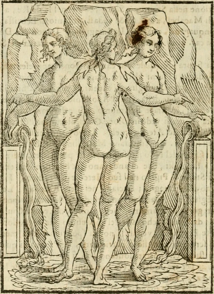 An illustration from Le vere e nove imagini de gli dei delli antichi di Vicenzo Cartari Reggiano. Ridotte da capo a piedi in questa nouissima impressione alle loro reali, & non piu per l'adietro osseruate simiglianze. Cauate da' marmi, bronzi, medaglie, gioie, & altre memorie antiche;, 1615, leaf 573