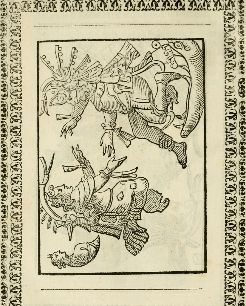 An illustration from Le vere e nove imagini de gli dei delli antichi di Vicenzo Cartari Reggiano. Ridotte da capo a piedi in questa nouissima impressione alle loro reali, & non piu per l'adietro osseruate simiglianze. Cauate da' marmi, bronzi, medaglie, gioie, & altre memorie antiche;, 1615, leaf 621