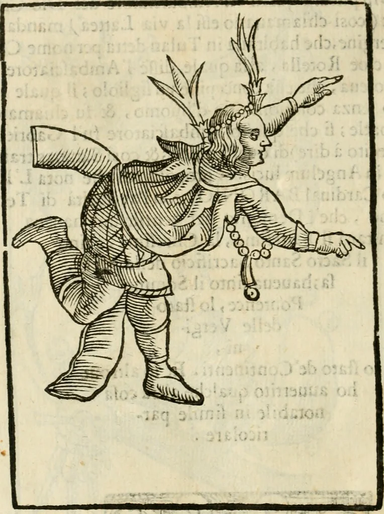 An illustration from Le vere e nove imagini de gli dei delli antichi di Vicenzo Cartari Reggiano. Ridotte da capo a piedi in questa nouissima impressione alle loro reali, & non piu per l'adietro osseruate simiglianze. Cauate da' marmi, bronzi, medaglie, gioie, & altre memorie antiche;, 1615, leaf 625