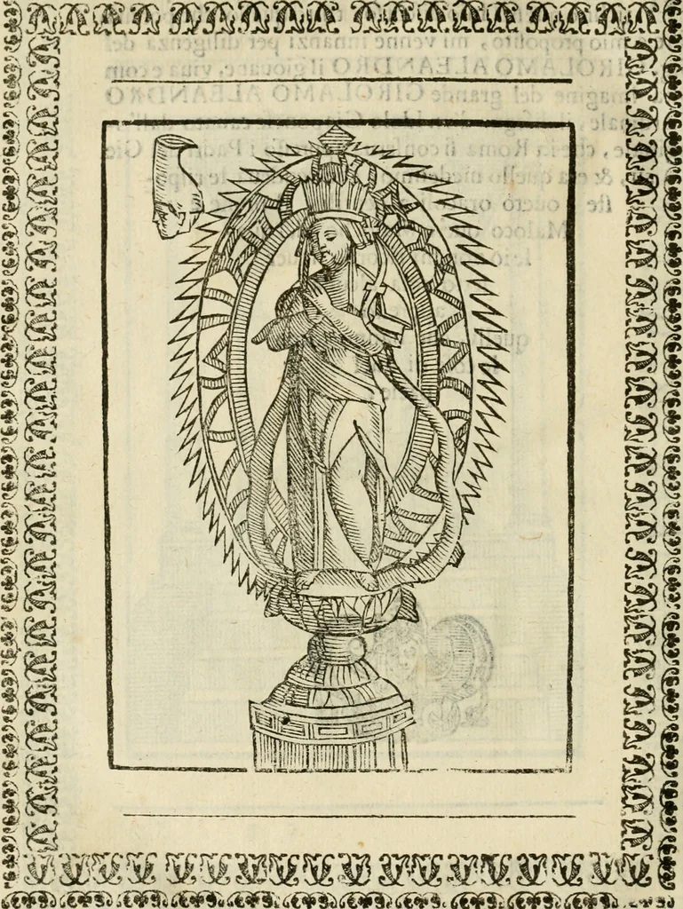 An illustration from Le vere e nove imagini de gli dei delli antichi di Vicenzo Cartari Reggiano. Ridotte da capo a piedi in questa nouissima impressione alle loro reali, & non piu per l'adietro osseruate simiglianze. Cauate da' marmi, bronzi, medaglie, gioie, & altre memorie antiche;, 1615, leaf 649