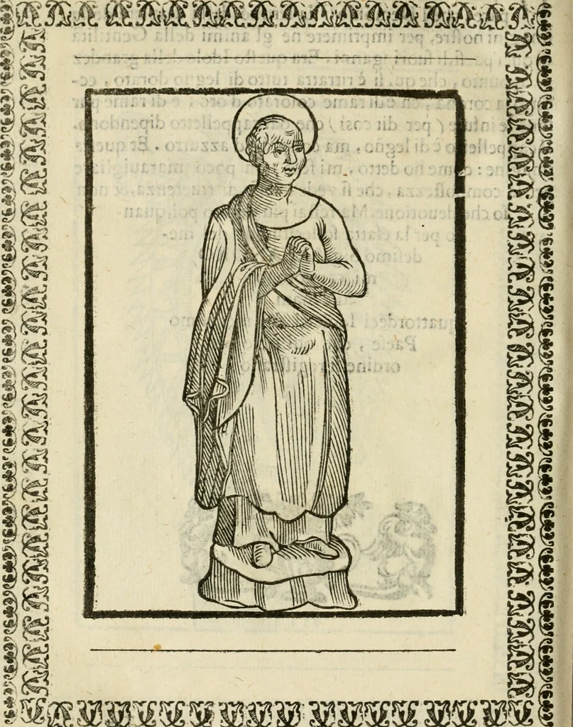 An illustration from Le vere e nove imagini de gli dei delli antichi di Vicenzo Cartari Reggiano. Ridotte da capo a piedi in questa nouissima impressione alle loro reali, & non piu per l'adietro osseruate simiglianze. Cauate da' marmi, bronzi, medaglie, gioie, & altre memorie antiche;, 1615, leaf 651