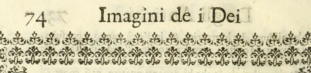 An illustration from Le vere e nove imagini de gli dei delli antichi, 1615, leaf 116