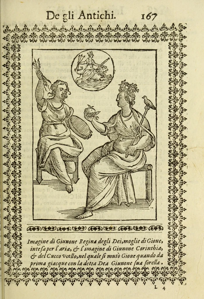 An illustration from Le vere e nove imagini de gli dei delli antichi, 1615, leaf 209
