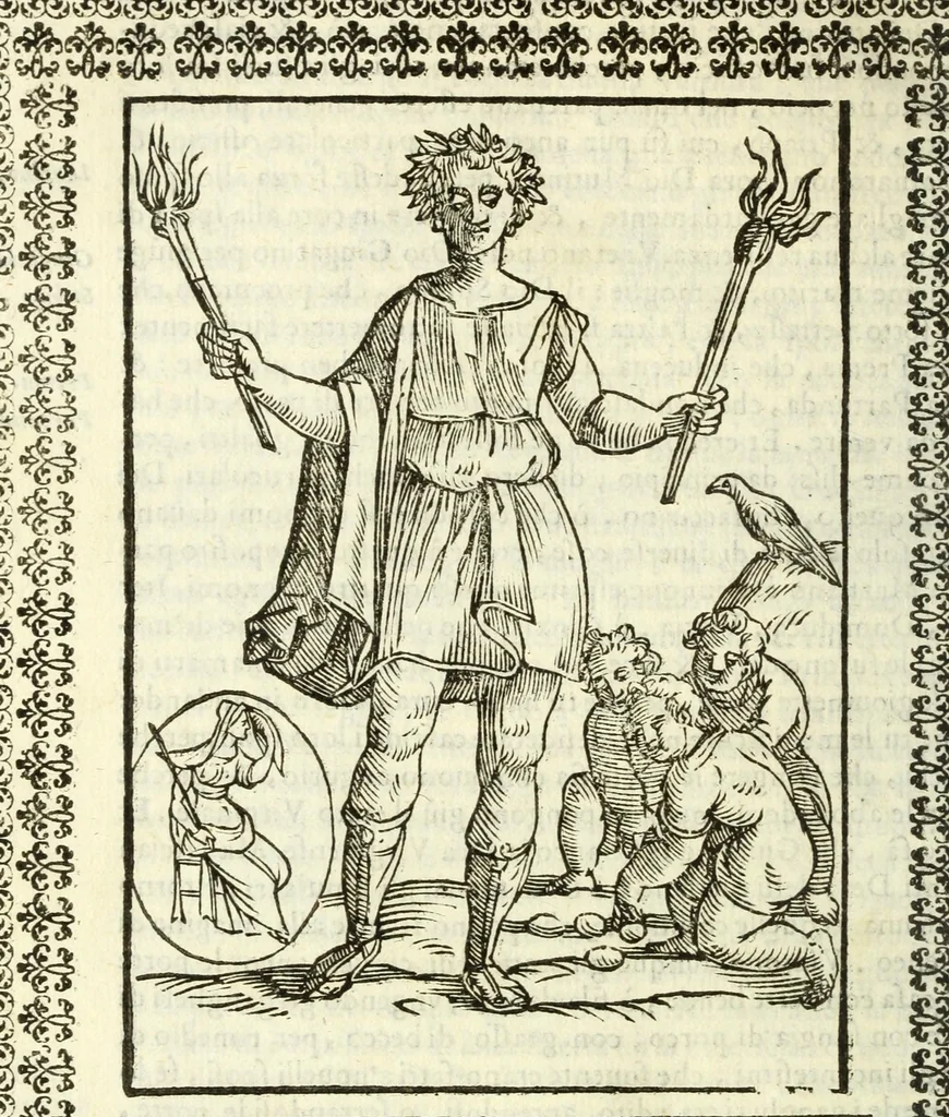 An illustration from Le vere e nove imagini de gli dei delli antichi, 1615, leaf 224
