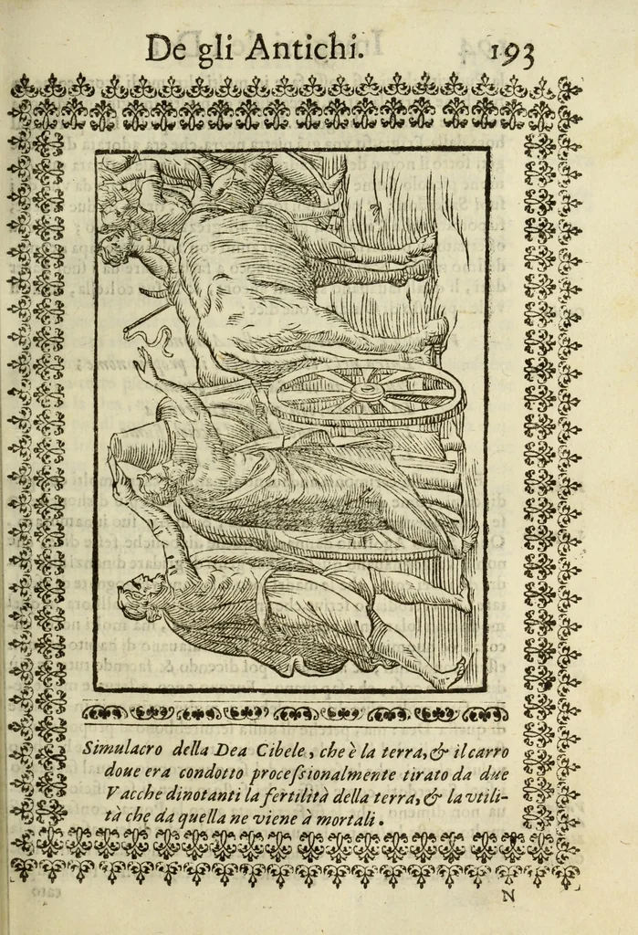 An illustration from Le vere e nove imagini de gli dei delli antichi, 1615, leaf 235