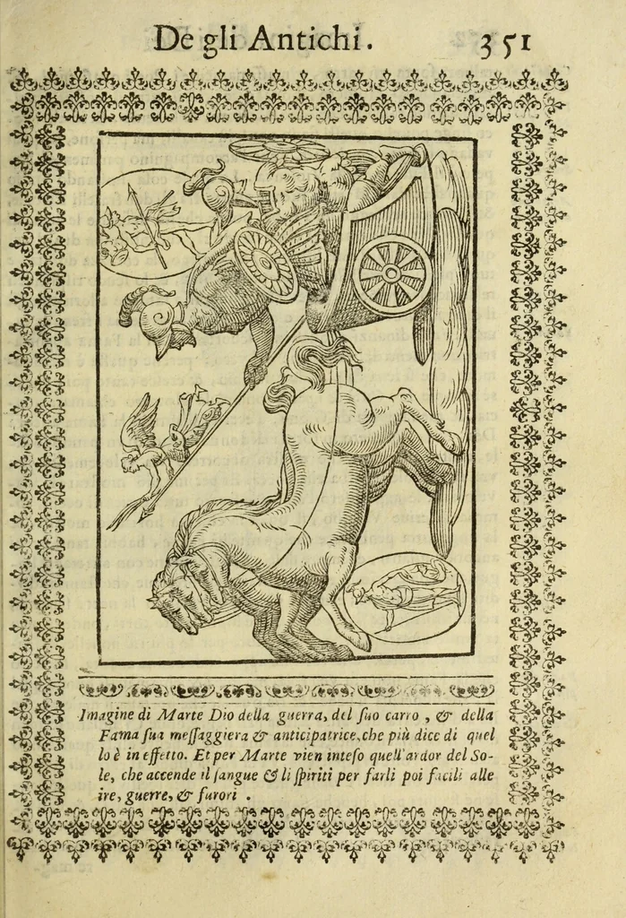 An illustration from Le vere e nove imagini de gli dei delli antichi, 1615, leaf 393